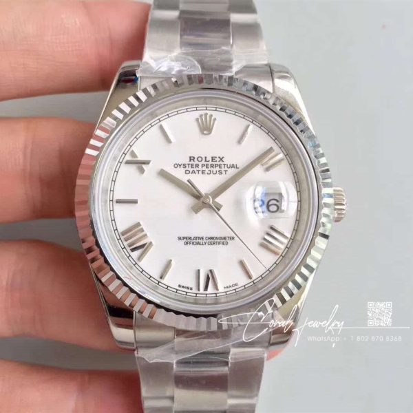 Replica Rolex Datejust M126334 0023 Ew Factory White Strap (1)