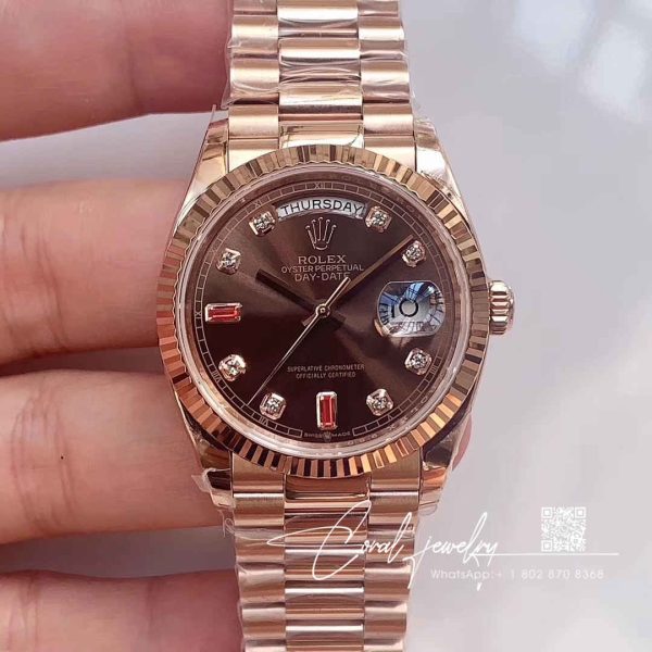 Replica Rolex Day Date 118235 Ew Factory Diamond Set Dial (1)