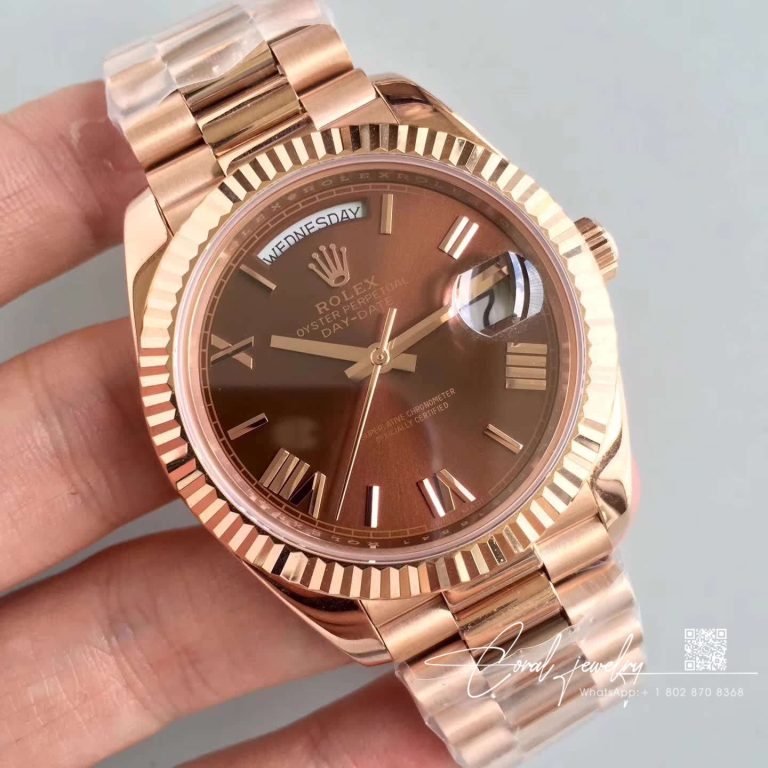 Replica Rolex Day Date 40mm 228235 Ew Factory Brown Dial (2)