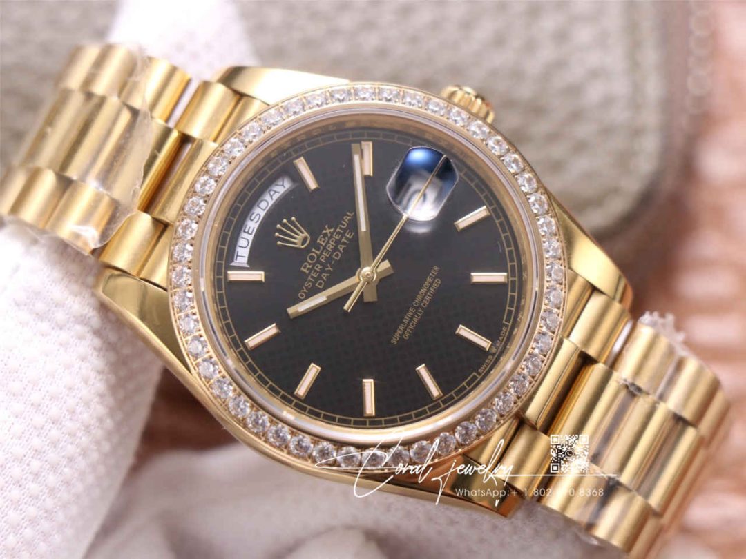 Replica Rolex Day Date 40mm Ew Factory Gold Strap (10)