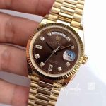 Replica Rolex Day Date M128238 0022 Yellow Gold Ew Factory Gray Dial (3)