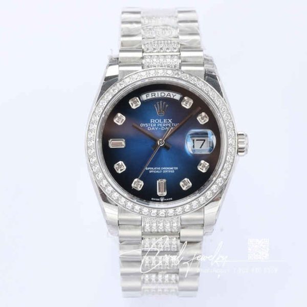 Replica Rolex Day Date M128349rbr 0016 Ew Factory Blue Dial (1)