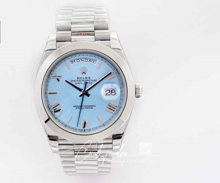 Replica Rolex Day Date M228206 0044 Ew Factory Blue Dial (1)