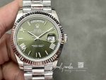 Replica Rolex Day Date M228236 0008 Gm Factory V2 Green Dial Stainless Steel (1)