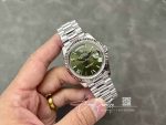 Replica Rolex Day Date M228236 0008 Gm Factory V2 Green Dial Stainless Steel (4)