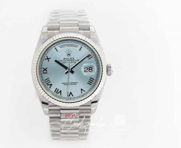 Replica Rolex Day Date M228236 0012 Ew Factory Sky Blue Dial (1)