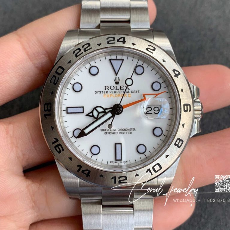 Replica Rolex Explorer Ii 216570 2018 Noob Factory White Dial (1)