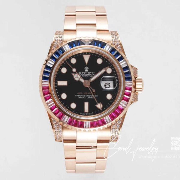 Replica Rolex Gmt Master Ii 116759 Saru Or Factory Rose Gold (1)