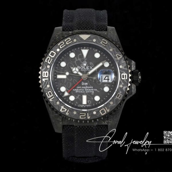 Replica Rolex Gmt Master Ii Diw Black Strap (1)