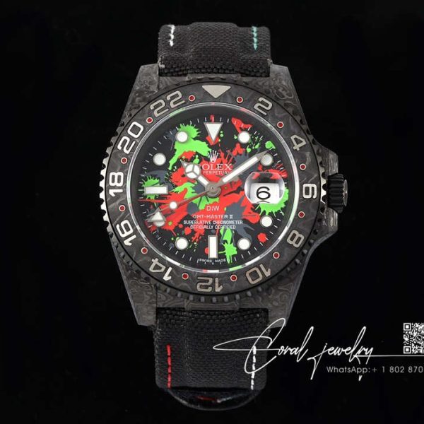 Replica Rolex Gmt Master Ii Diw Black Strap (10)