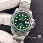 Replica Rolex Submariner Date 116610lv Noob Factory V9 Green Dial Diamond (3)