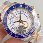 Replica Rolex Yacht Master Ii 116681 Jf Factory Rose Gold White Dial (4)