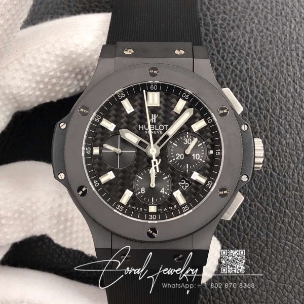 Replica Hublot Big Bang 301.qx.1724.rx V6 Factory Black Strap (1)