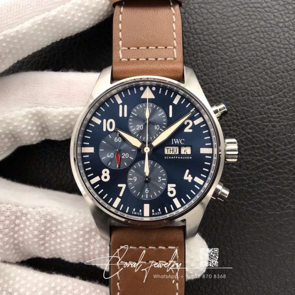 Replica Iwc Pilot Chronograph Edition Le Petit Prince Iw377713 Zf Factory Blue Dial (1)