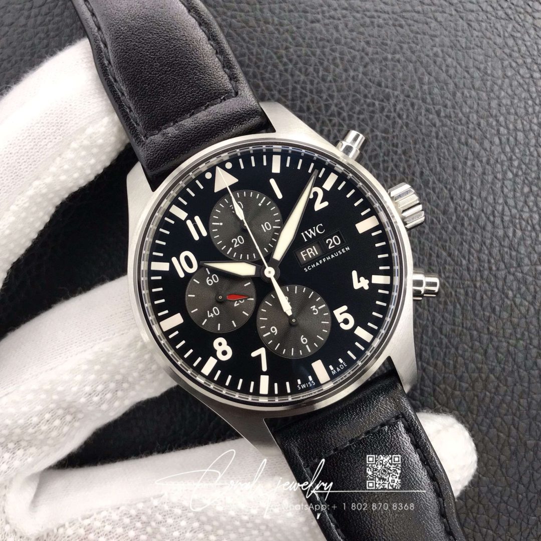 Replica Iwc Pilot Iw377709 Zf Factory Black Strap (2)