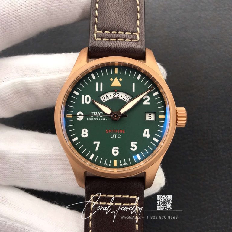 Replica Iwc Pilot Spitfire Utc Mj271 Iw327101 Zf Factory Green Dial (1)