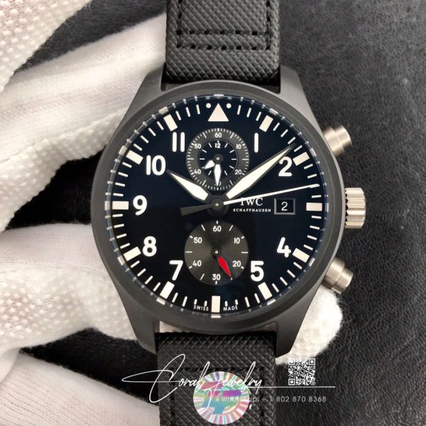 Replica Iwc Pilot Top Gun Iw389001 Zf Factory Black Strap (1)