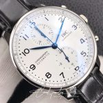 Replica Iwc Portugieser Chronograph Edition 150 Years Iw371602 Zf Factory White Dial (4)