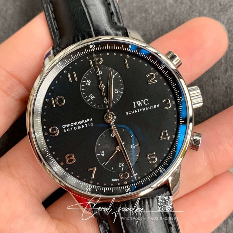 Replica Iwc Portugieser Chronograph Iw371447 Zf Factory Black Dial (2)