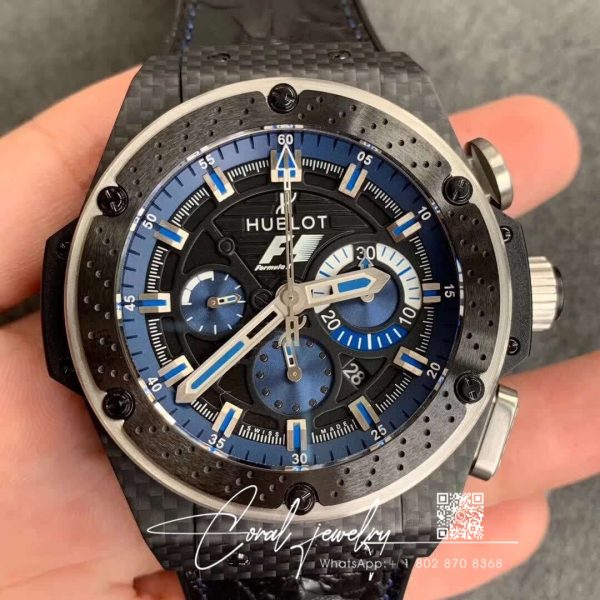 Replica Hublot King Power Ferrari F1 Interlagos 703.qm.1129.hr.fil11 V6 Factory Black Dial (1)