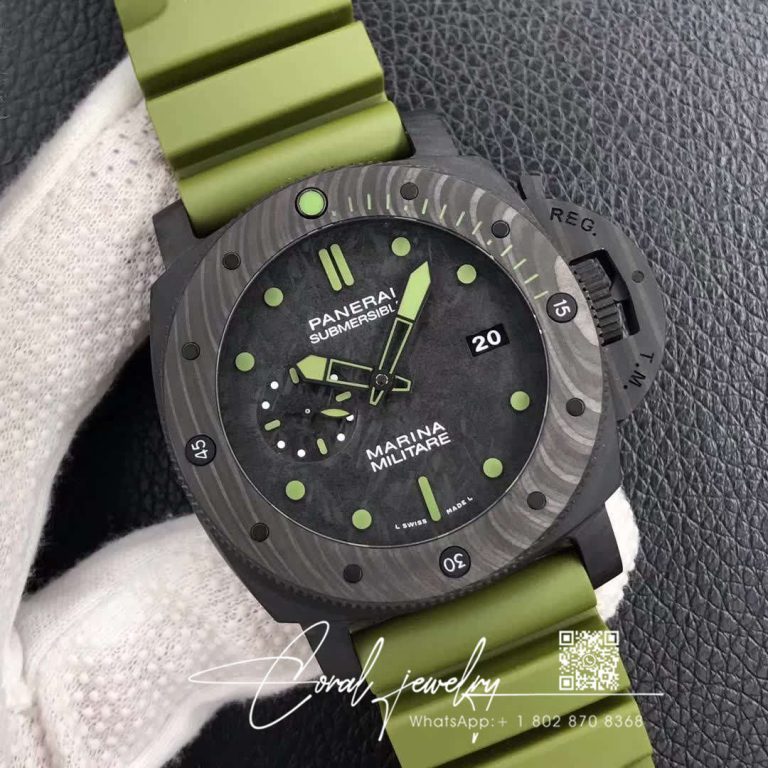 Replica Panerai Submersible Marina Militare Carbotech 47mm Pam00961 Vs Factory (2)