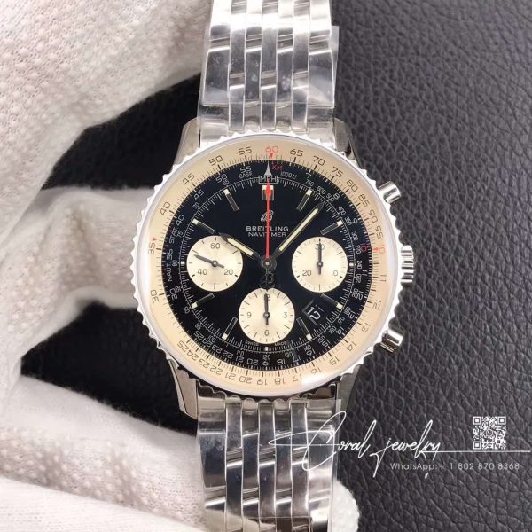 Replica Breitling Navitimer 1 B01 Ab0121211b1a1 Gf Factory Black Dial (1)