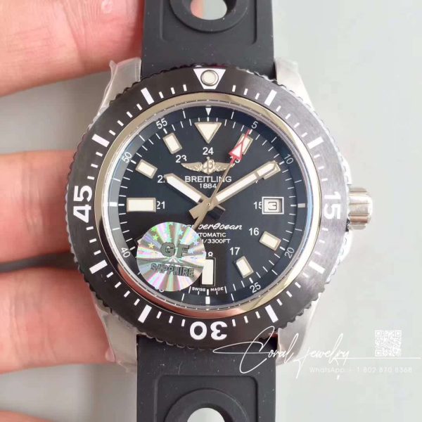 Replica Breitling Superocean M1739313be92227sm20ss.1 Gf Factory Black Strap (1)