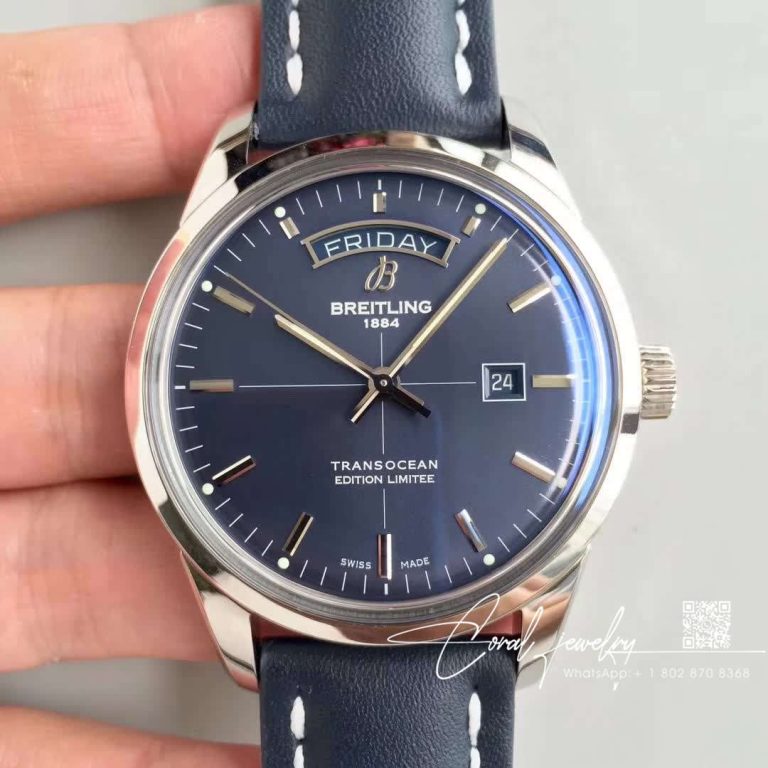 Replica Breitling Transocean Day Date A453109tc921731pa20ba.1 Blue Dial (1)