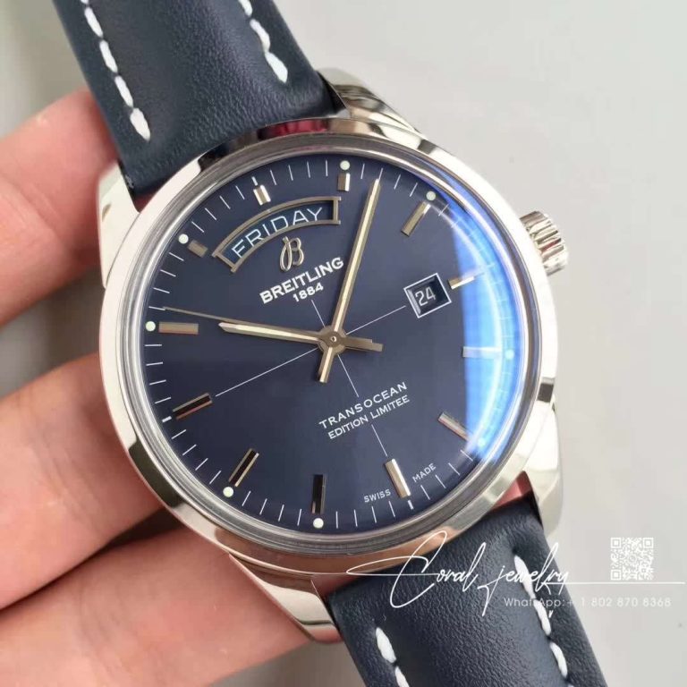 Replica Breitling Transocean Day Date A453109tc921731pa20ba.1 Blue Dial (2)