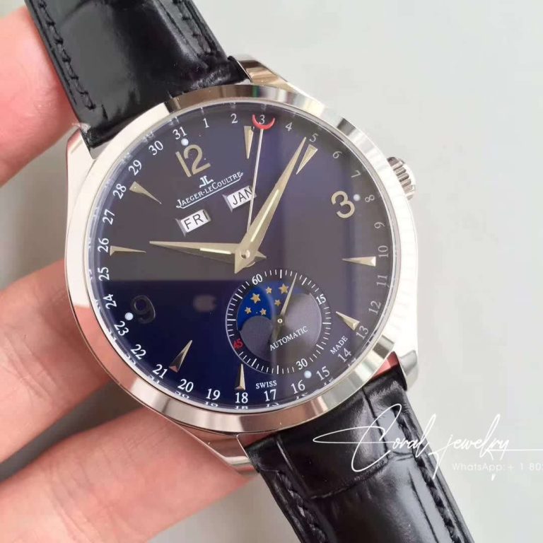 Replica Jaeger Lecoultre Master Calendar 1558420 Km Factory Blue Dial (2)