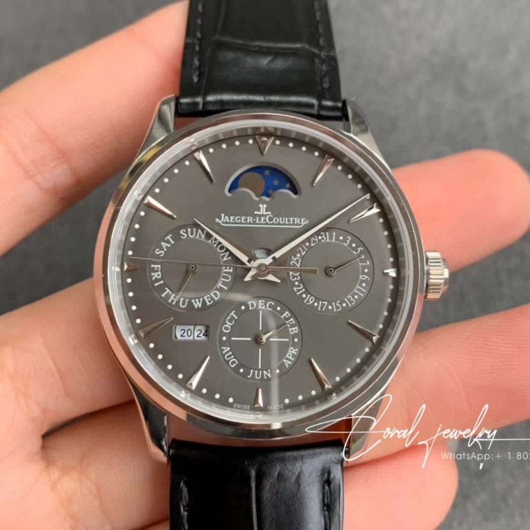 Replica Jaeger Lecoultre Master Ultra Thin Moon Perpetual Calendar 130354j V9 Factory Gray Dial (1)