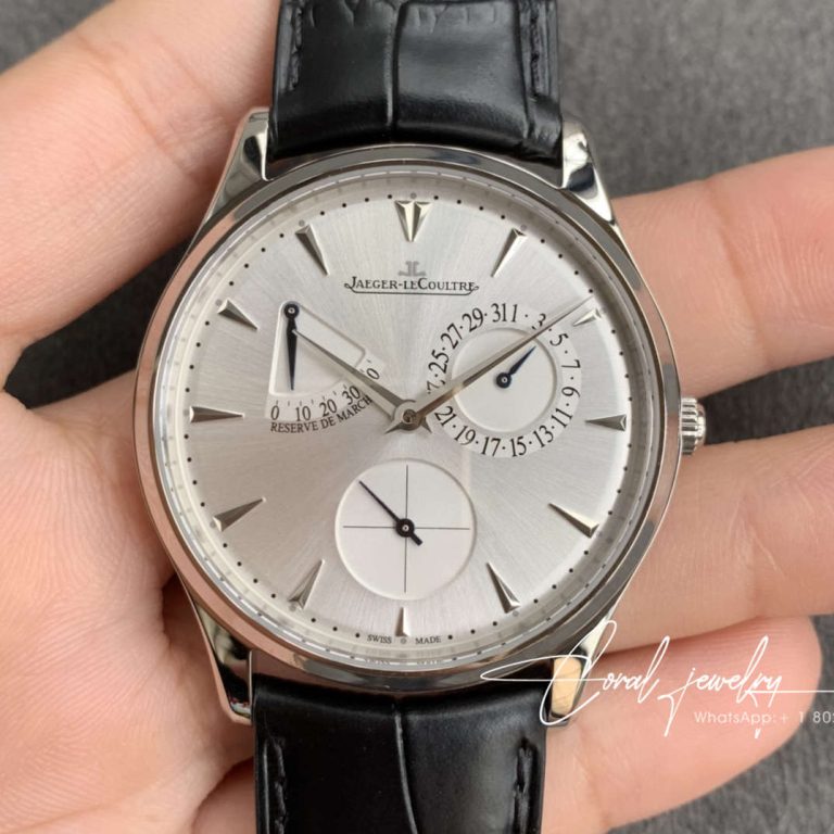 Replica Jaeger Lecoultre Master Ultra Thin Reserve De Marche 1378420 Zf Factory Silver Dial (1)