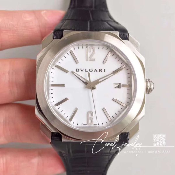 Replica Bvlgari Octo 102779 Oc41c6sld Black Strap (1)