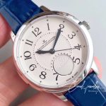 Replica Jaeger Lecoultre Rendez Vous 3448420 Blue Leather Strap White Dial (4)