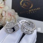 Van Cleef & Arpels Perlée Clovers Hoop Earrings White Gold, Diamond Vcaro2ml00 (4)