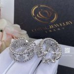 Van Cleef & Arpels Perlée Clovers Hoop Earrings White Gold, Diamond Vcaro2ml00 (5)