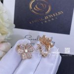 Van Cleef & Arpels Frivole Earrings, Small Model Rose Gold, Diamond Vcarp7rm00 (4)