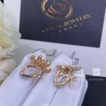 Van Cleef & Arpels Frivole Earrings, Small Model Rose Gold, Diamond Vcarp7rm00 (6)