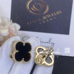 Van Cleef & Arpels Magic Alhambra Earrings 18k Yellow Gold, Onyx Vcara44300 (6)