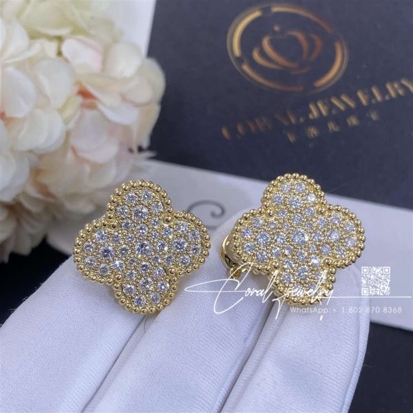 Van Cleef & Arpels Magic Alhambra Earrings Rose Gold, Diamond Vcarn9zr00 (1)