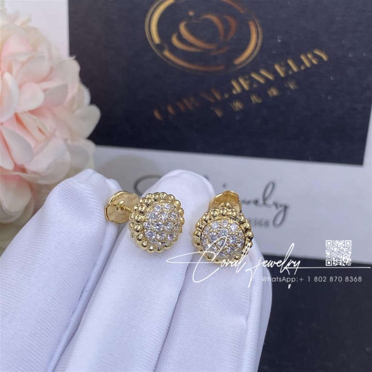 Van Cleef & Arpels Perlée Diamonds Earrings Yellow Gold, Diamond Vcaro9pg00 (1)