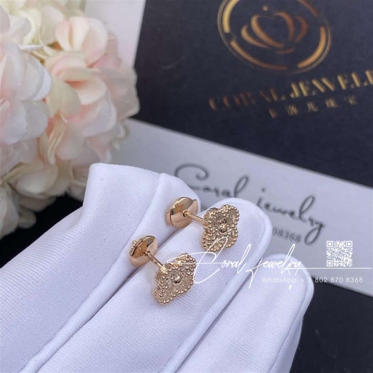 Van Cleef & Arpels Sweet Alhambra Earstuds Rose Gold Vcaro8db00 (2)