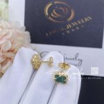 Van Cleef & Arpels Sweet Alhambra Earstuds Yellow Gold, Malachite (4)