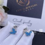 Van Cleef & Arpels Sweet Alhambra Butterfly Earstuds White Gold, Turquoise Vcarn5jn00 (1)