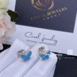 Van Cleef & Arpels Sweet Alhambra Butterfly Earstuds White Gold, Turquoise Vcarn5jn00 (3)