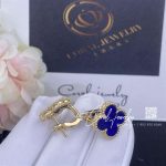 Van Cleef & Arpels Vintage Alhambra Earrings Yellow Gold, Lapis Lazuli (4)