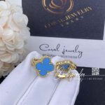 Van Cleef & Arpels Vintage Alhambra Earrings Yellow Gold, Turquoise (3)