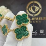 Van Cleef & Arpels Magic Alhambra Earrings, 3 Motifs 18k Yellow Gold, Malachite Vcaro2ag00 (4)