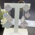 Van Cleef & Arpels Magic Alhambra Earrings, 4 Motifs White Gold, Mother Of Pearl Card78900 (5)