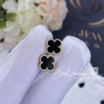 Van Cleef & Arpels Sweet Alhambra Earstuds Yellow Gold, Onyx Vcara44900 (2)